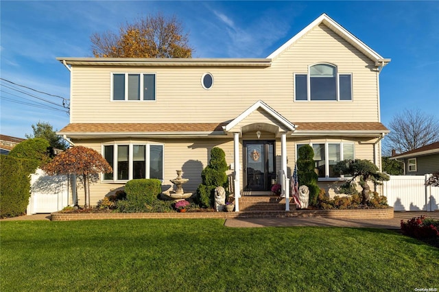 view of property with a front yard