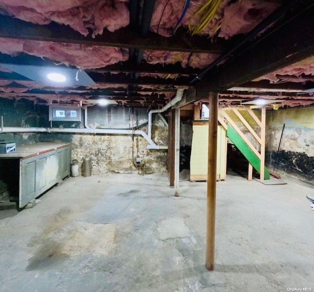 view of basement