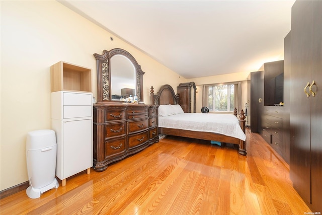 bedroom featuring light wood-type flooring