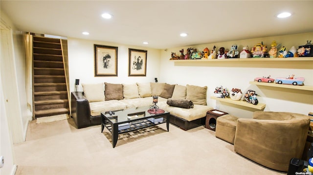 view of carpeted living room