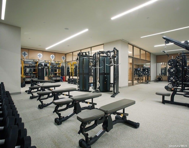 view of workout area