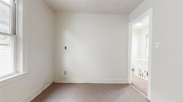 view of carpeted spare room