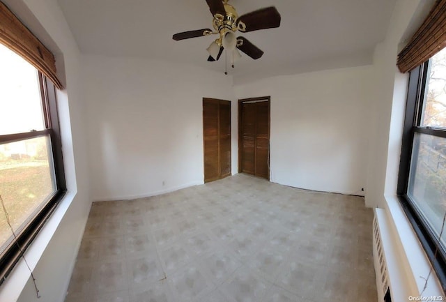 empty room with ceiling fan