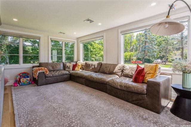 sunroom featuring plenty of natural light