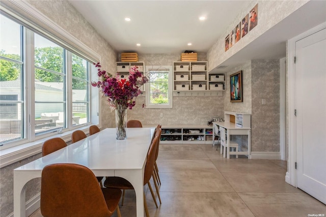 view of dining area