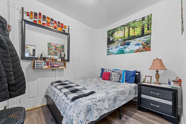 bedroom featuring hardwood / wood-style floors