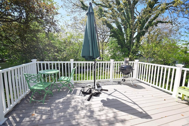 view of wooden terrace