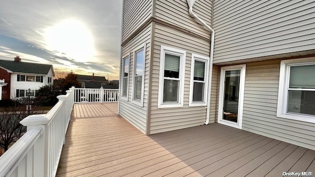 view of deck at dusk