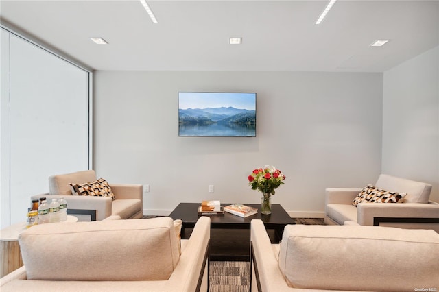 living room featuring hardwood / wood-style floors