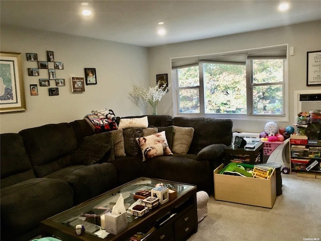 view of carpeted living room