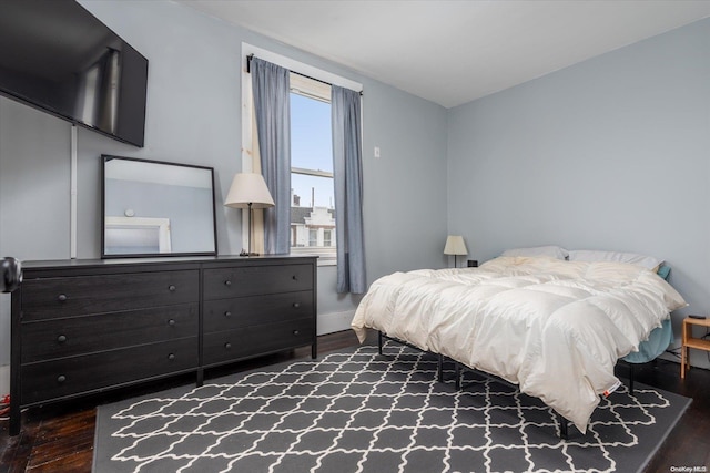 bedroom featuring hardwood / wood-style flooring