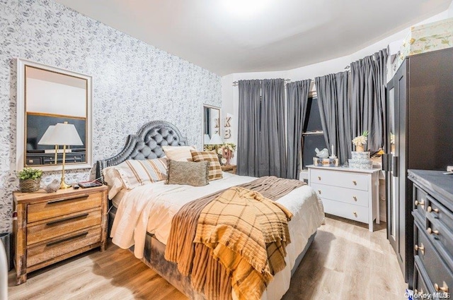 bedroom featuring light hardwood / wood-style flooring