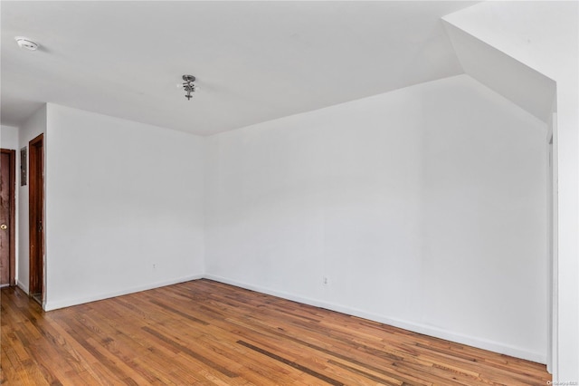 spare room featuring wood-type flooring