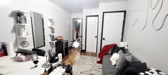 bedroom featuring hardwood / wood-style floors