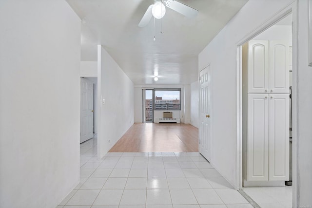 hall featuring light hardwood / wood-style flooring