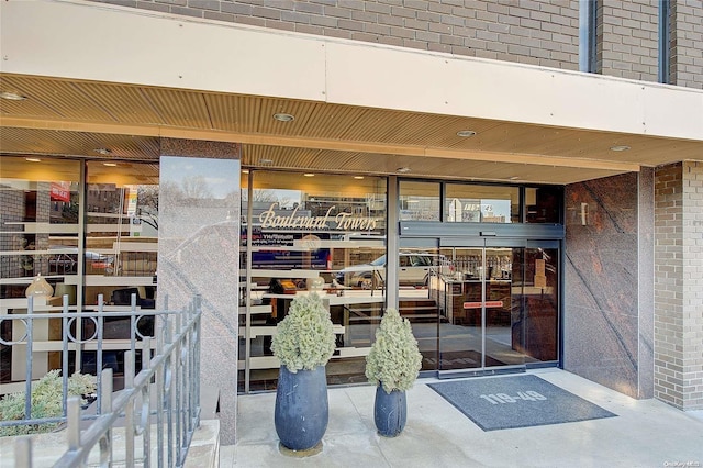 119-49 Union Tpke Unit 7E, Forest Hills, NY 11375 - doorway to property with brick siding