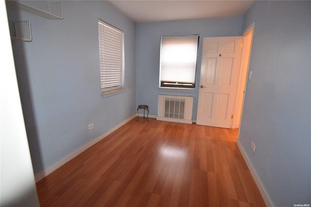 interior space with light hardwood / wood-style flooring