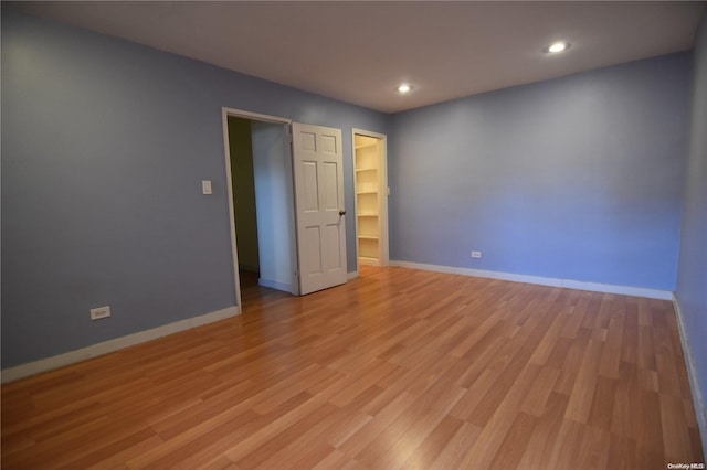 empty room featuring light wood-type flooring