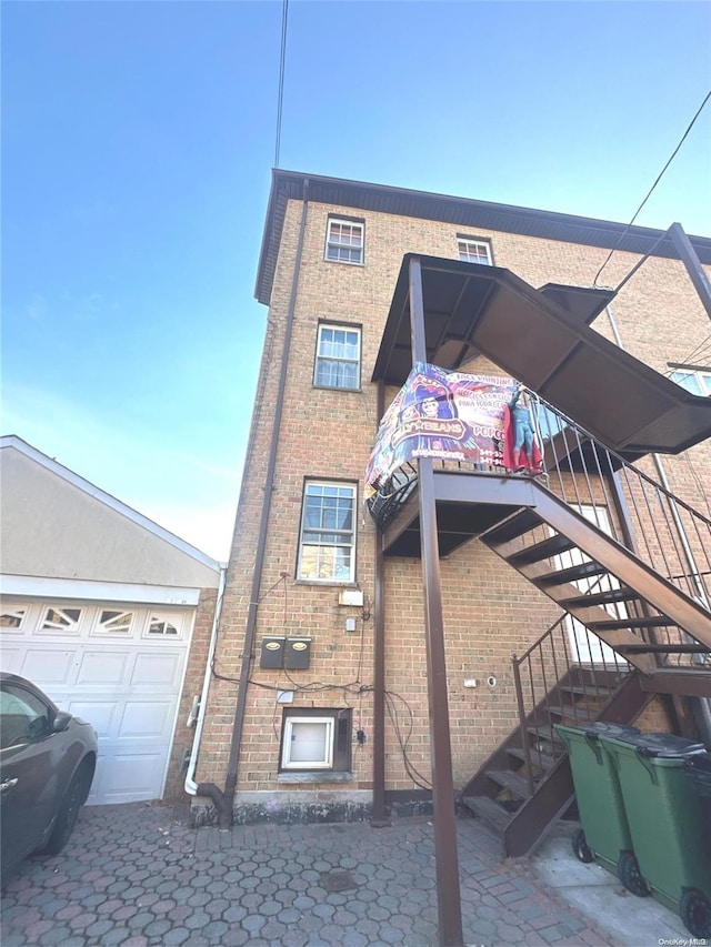 view of home's exterior with a garage