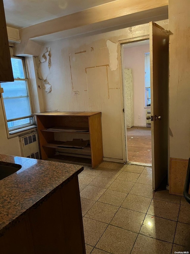 kitchen featuring radiator