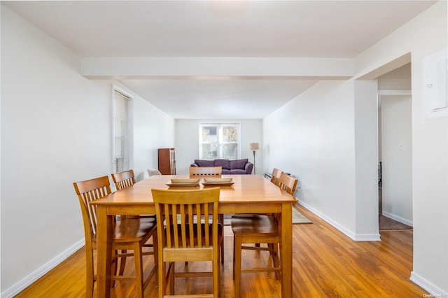 dining room featuring light wood-type flooring