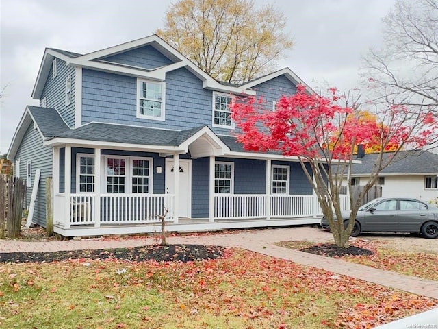 view of front of home with a porch