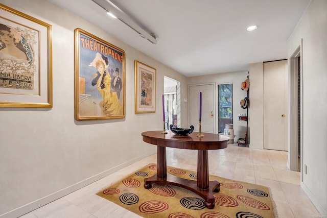 view of tiled foyer