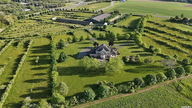 drone / aerial view featuring a rural view