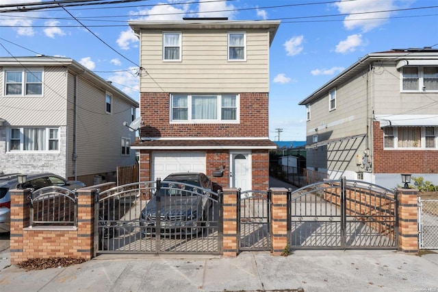 view of front property featuring a garage