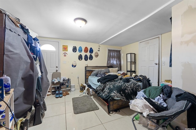 view of tiled bedroom