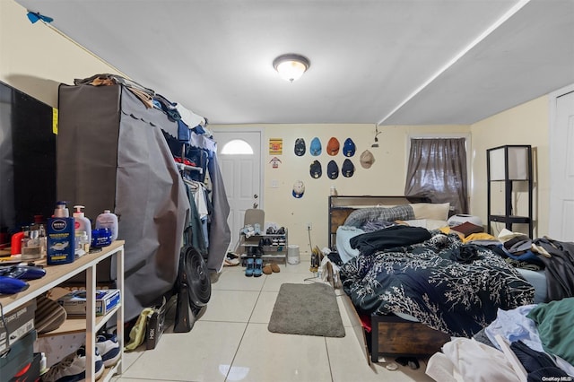 view of tiled bedroom