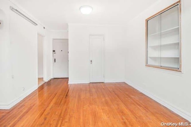 empty room featuring light wood-type flooring