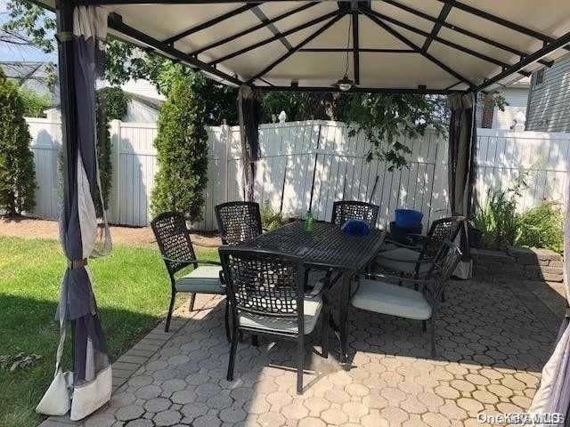 view of patio / terrace with a gazebo