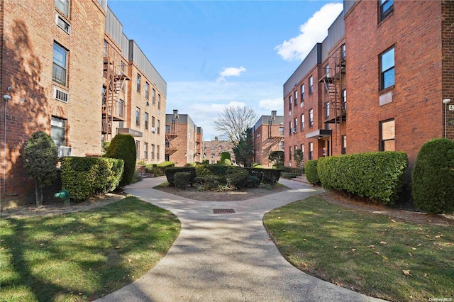 view of community with a lawn