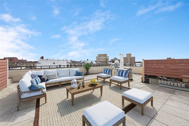 view of patio / terrace featuring an outdoor hangout area