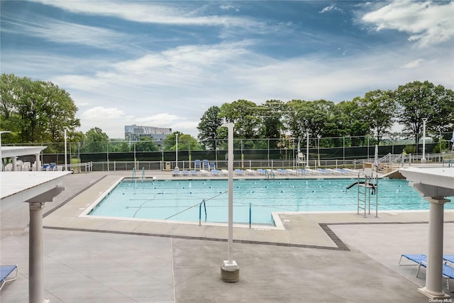 view of pool with a patio