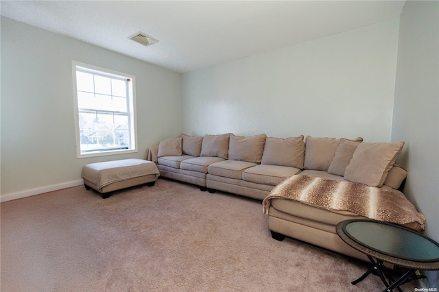 view of carpeted living room