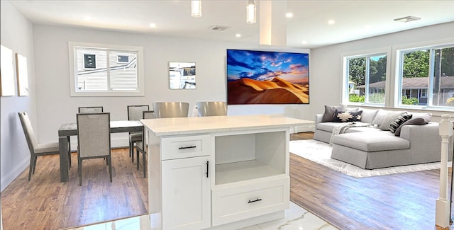 interior space featuring light hardwood / wood-style flooring