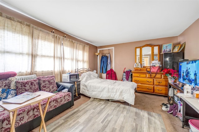 bedroom featuring a closet