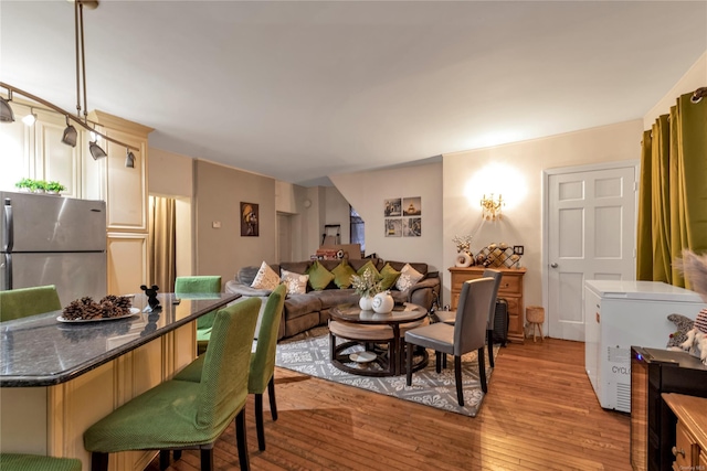 dining area featuring light hardwood / wood-style flooring