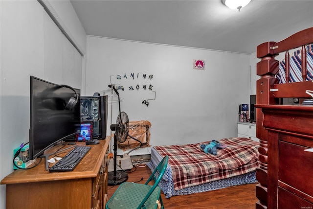 bedroom featuring hardwood / wood-style floors