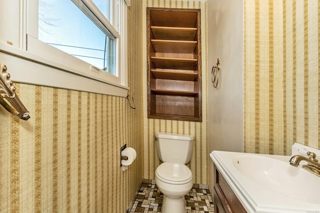 bathroom with sink and toilet