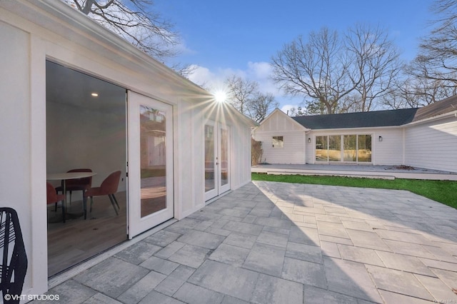 view of patio / terrace with french doors