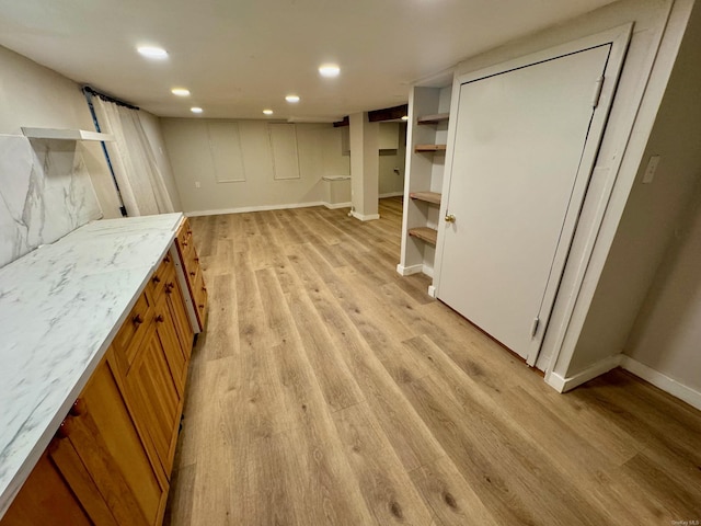 interior space featuring light hardwood / wood-style flooring