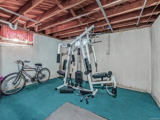 view of workout area