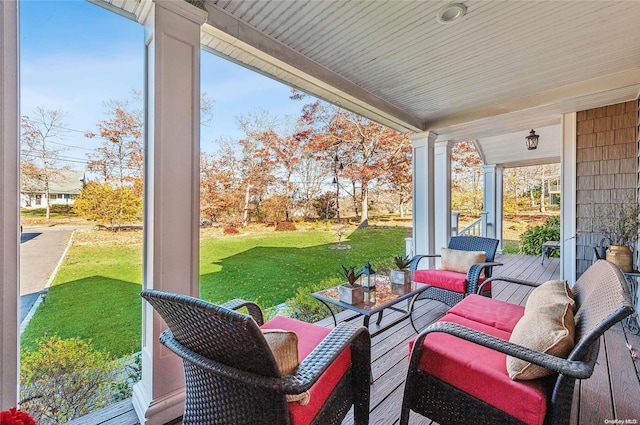 view of patio with covered porch