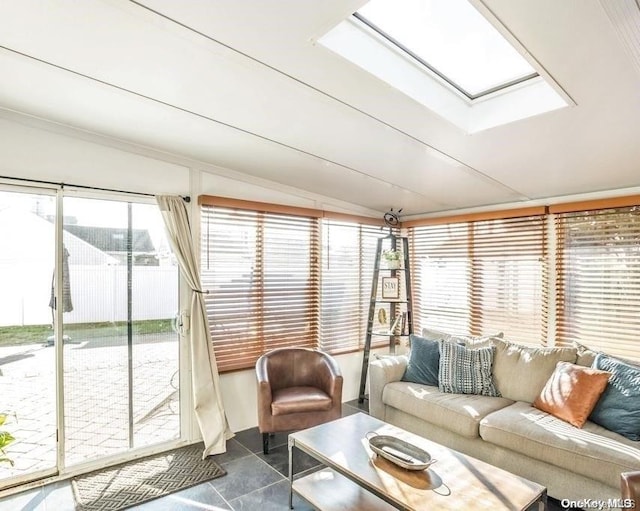 sunroom / solarium with a wealth of natural light and lofted ceiling