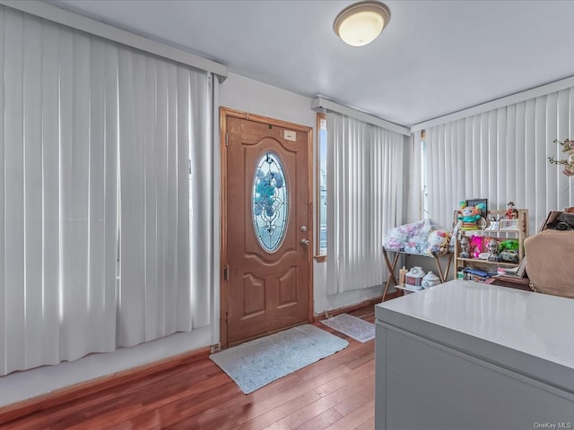 entrance foyer featuring hardwood / wood-style floors