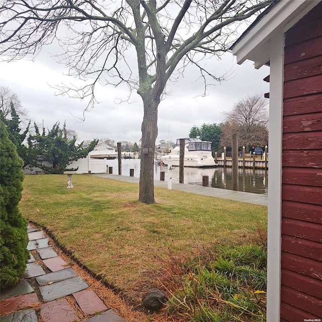 124 Mayhew Ave, Babylon, NY 11702 - view of grassy yard featuring a water view