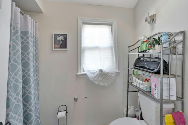 bathroom featuring toilet and a wealth of natural light